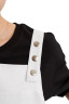 "Anastasia" white water-repellent bib apron