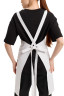 "Anastasia" white water-repellent bib apron