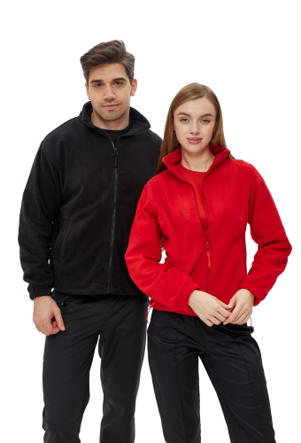 Флисовая кофта унисекс красная, черная, белая