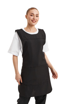 Фартук с нагрудником двусторонний "Кокетка" черный