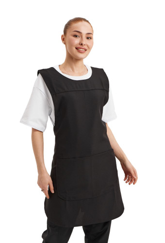 Фартух із нагрудником двосторонній "Кокетка" чорний