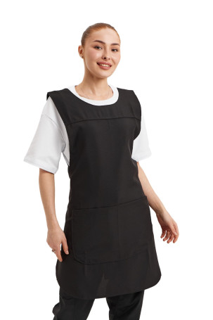 Фартук с нагрудником двусторонний "Кокетка" черный Фартук с нагрудником двусторонний "Кокетка" черный