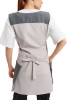 Фартук с нагрудником двусторонний  "Кокетка" серый  - Фартук с нагрудником двусторонний  "Кокетка" серый 