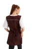 Фартук с нагрудником двусторонний  "Кокетка" коричневый - Фартук с нагрудником двусторонний  "Кокетка" коричневый