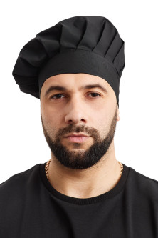 Шапка поварская Lux-Form БИЗЕ, черная  