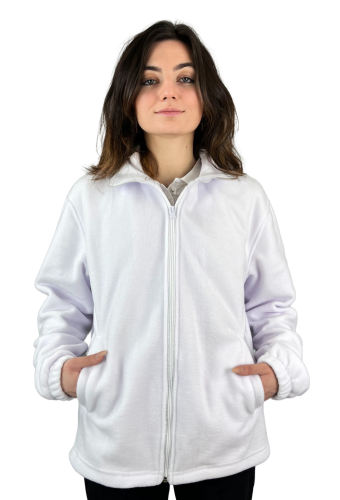 Флисовая кофта унисекс, белая
