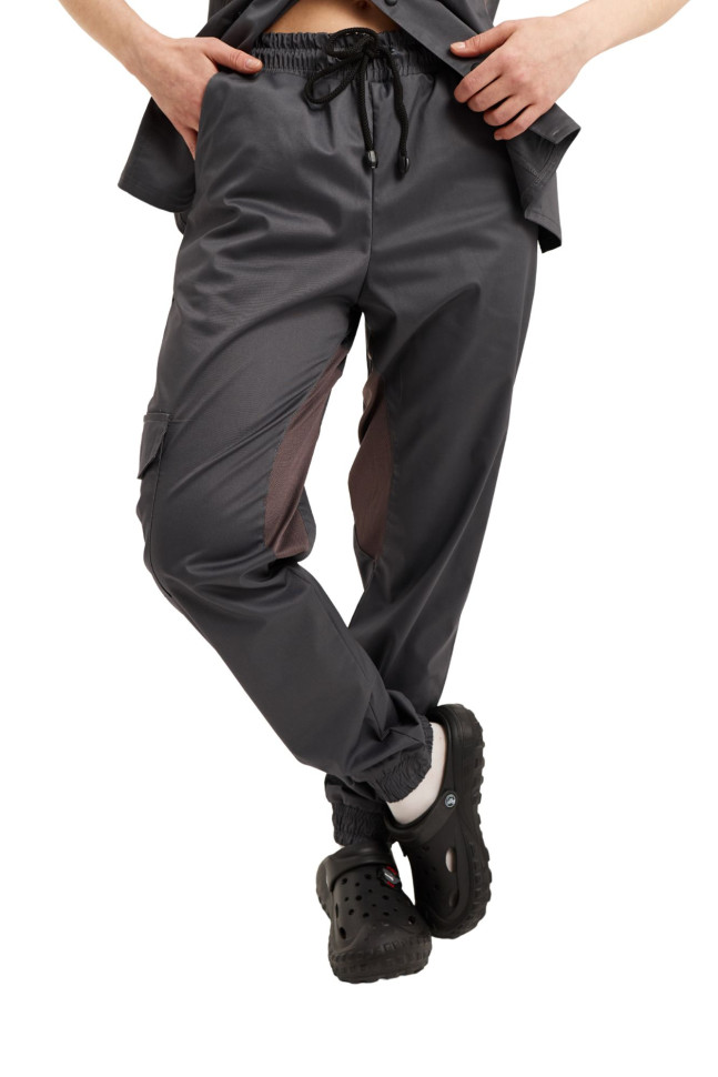 Штани кухарські чорні Джогери з сіткою унісекс 