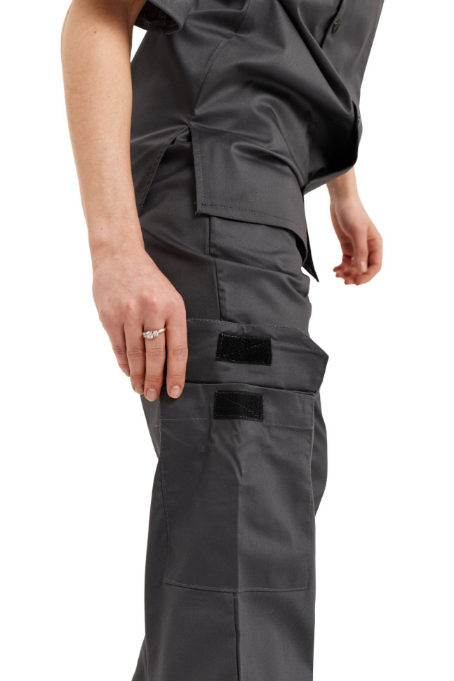 Брюки поварские серые Джогеры с сеткой унисекс  