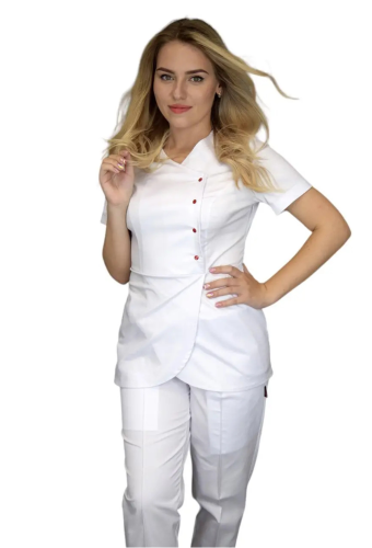 Кофта медична жіноча Lux Form "Моніка", біла