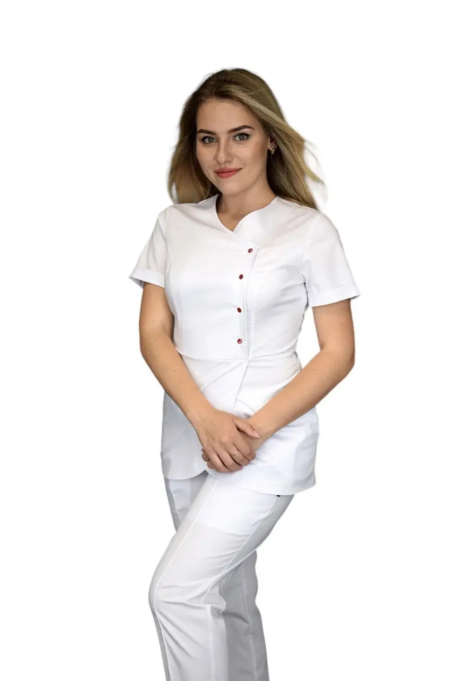 Кофта медицинская женская Lux Form "Моника", белая