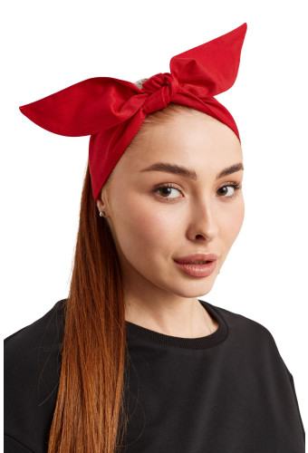 Bandă textilă „Solokha” pentru personalul din domeniul HoReCa și retail, roșie