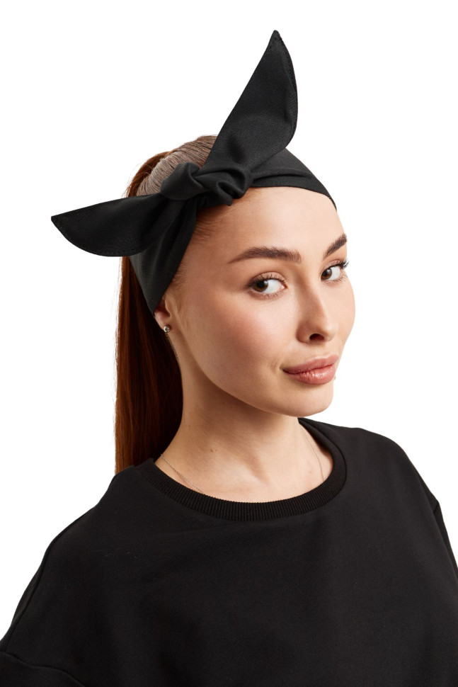 Bandă textilă „Solokha” pentru personalul din domeniul HoReCa și retail, neagră