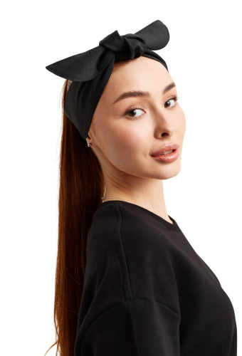 Bandă textilă „Solokha” pentru personalul din domeniul HoReCa și retail, neagră