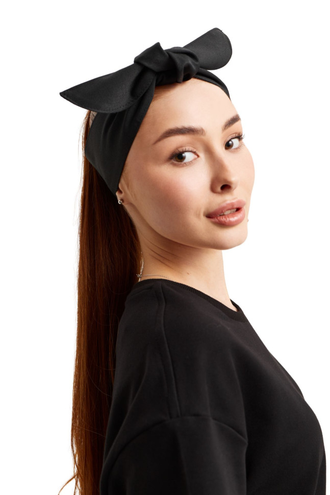 Bandă textilă „Solokha” pentru personalul din domeniul HoReCa și retail, neagră