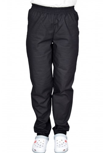 Chef's trousers black 100% cotton