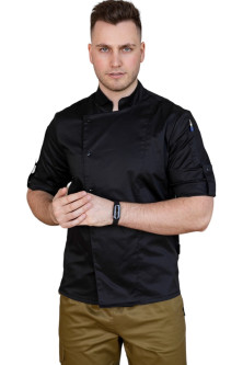 Китель поварской черный  "Спорт"