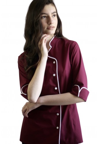 Китель поварской &quot;Гранд&quot;женский бордовый