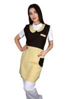 Платье-фартук «Горничная» коричнево-бежевый