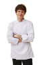 Поварской унисекс китель «Вермонт» белый с белым кантом  