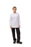 Поварской унисекс китель «Вермонт» белый с белым кантом  