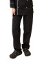 Pantaloni de bucătar unisex, negri, 100% bumbac, cu buzunare 