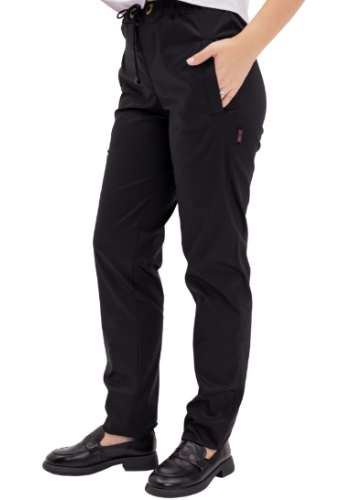 Pantaloni negri unisex cu ochiuri de ochi 