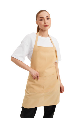 Фартук  с нагрудником "Габардин" бежевый  