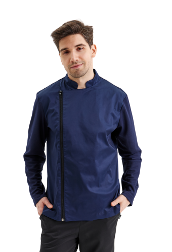 Китель поварской  Lux-Form &quot;Змейка&quot; тёмно-синий