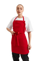 Фартук  с нагрудником "Габардин" красный 