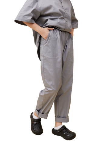 Pantaloni unisex supradimensionați „Indiana” gri 