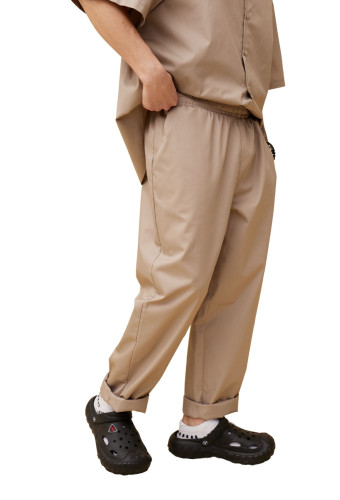 Pantaloni unisex supradimensionați „Indiana” bej