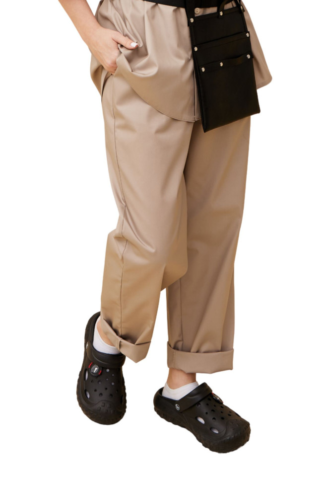 Unisex oversize trousers "Indiana" beige