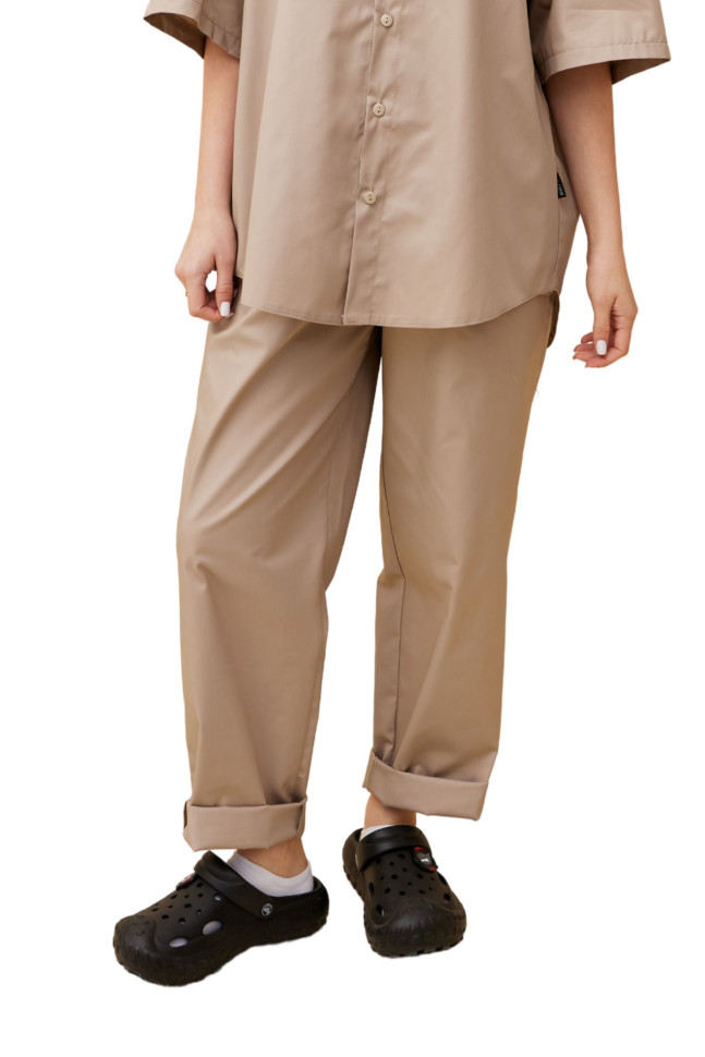 Unisex oversize trousers "Indiana" beige