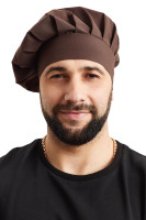 Шапка поварская Lux-Form Бизе Коричневая  